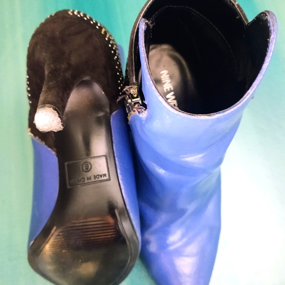 Blue Nine West Stiletto Ankle Boots - Picture 5 of 5